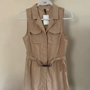 H&M Divided Khaki Belted Dress